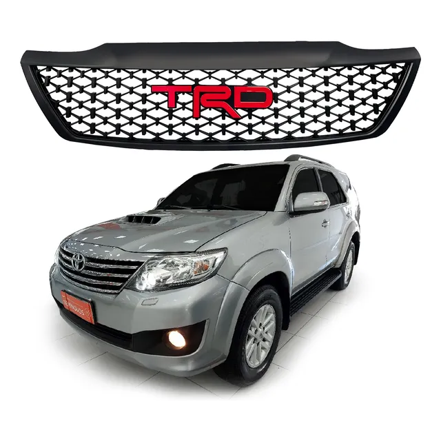 Grade Frontal Para Sw4 2015 Preta Com Emblema Trd Vermelho