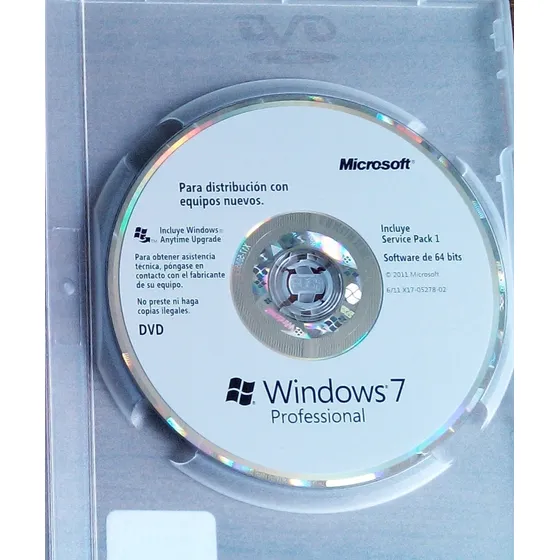 Dvd Windows 7/ 64 Bits - Usados Originales