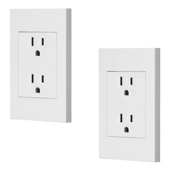 Kit De 2 Placa Armada Contacto Dúplex Blanco O Negro