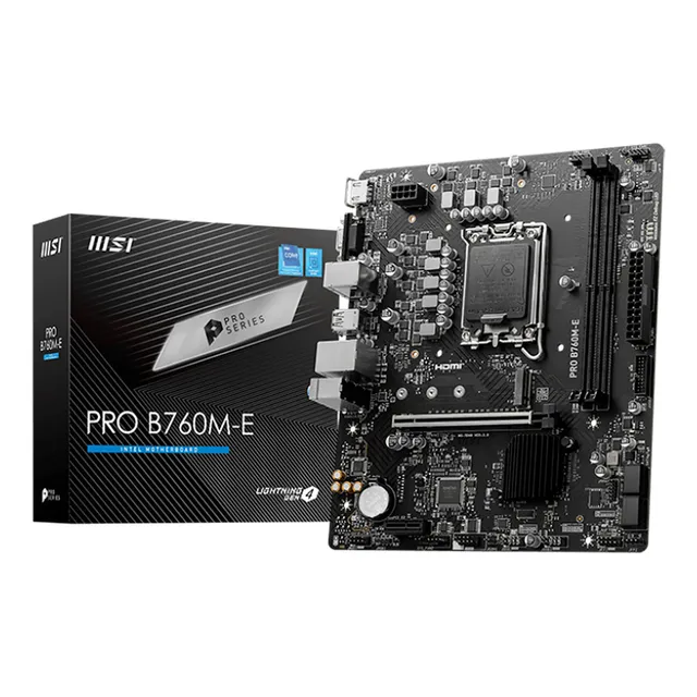 Tarjeta Madre Msi Pro B760m-e Lga1700 2x Ddr5 M.2 Micro Atx