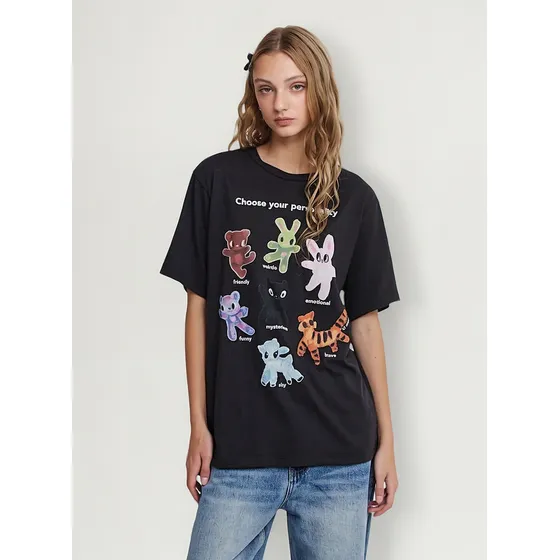 Remera Algodon Mujer 47 Street Personality Manga Corta