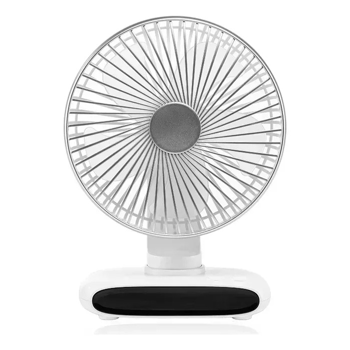 Ventilador Portátil de Mesa e Parede Branco com Bateria 7200mAh e Oscilação