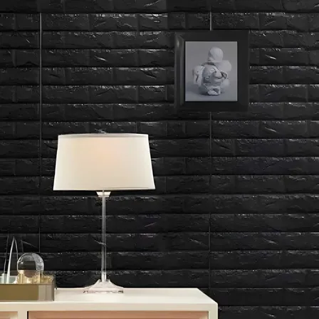 Kit 20 Placas Tijolinho 3d Adesiva  Parede Decoração Lavável