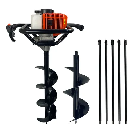 Perfurador De Solo Gasolina Kit Brocas 80x20/30 Extensor 5m