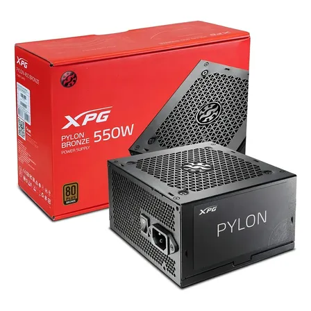 Xpg Pylon Fuente De Poder 550w 80 Plus Bronze Certificada Color Negro