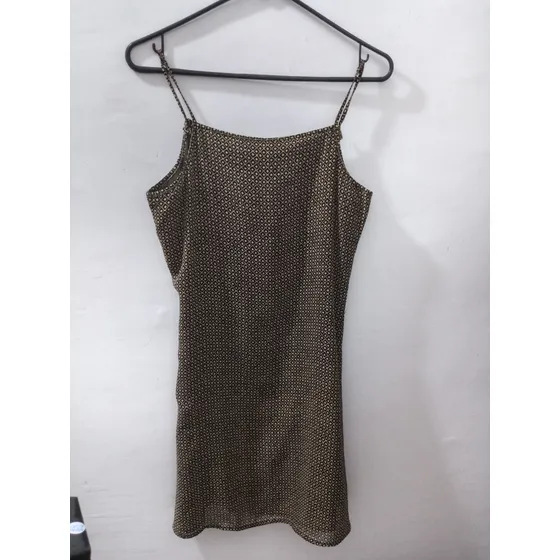Vestido Marron Sin Mangas De Corte Corto Usado