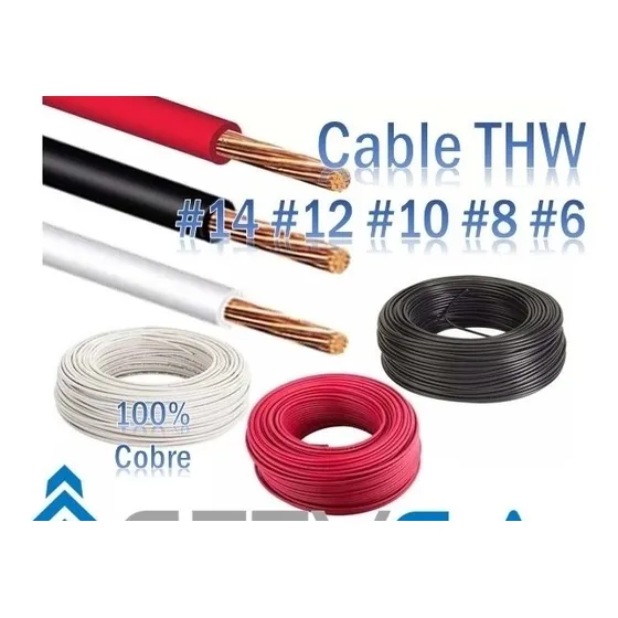 Cable Thw 100% Cobre #6 Awg 7 Hilos 90c 600v X Mt