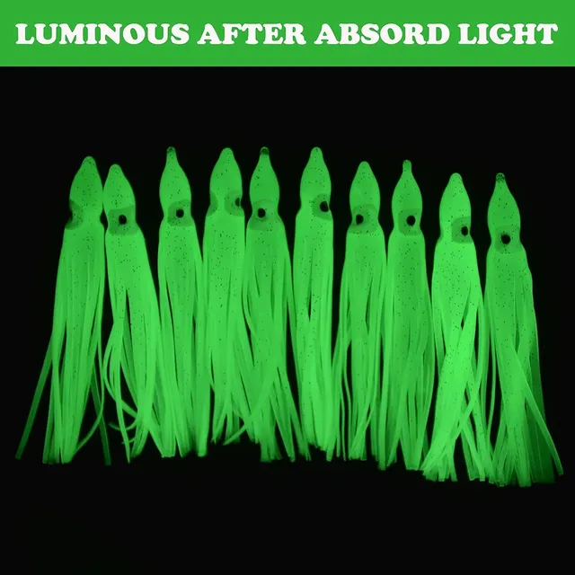 Señuelos Pulpitos Blancos Fluorescentes 12 Cms