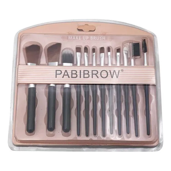Set De 12 Pinceles Y Brochas De Maquillaje
