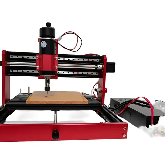 Mini Cnc Router 3020 Plus Roja All Metal Con Spindle De 500w
