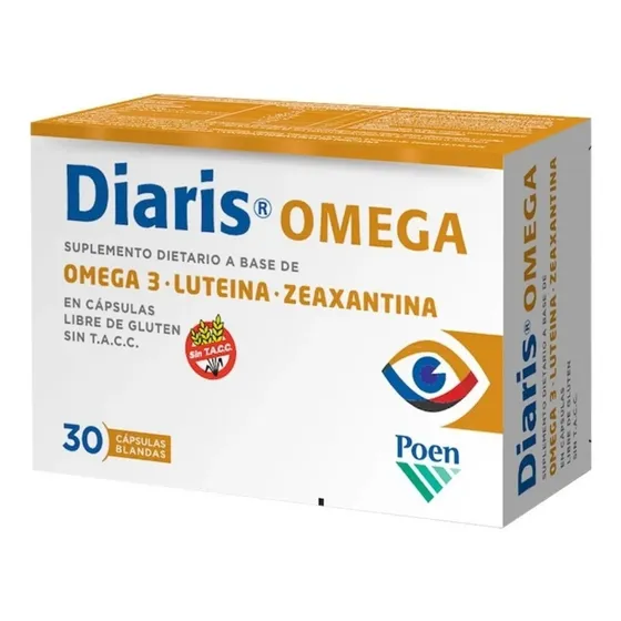 Poen Diaris Omega Suplemento Dietario X 30 Cápsulas Blandas Sabor Sin sabor