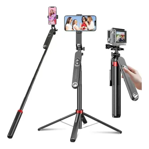 Tripode Selfie Stick Gopro Celular 360 Bluetooth 1.8m
