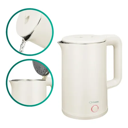 Chaleira Elétrica Onistek 1.6l Desligamento Automático 1500w Bege/220v 220v