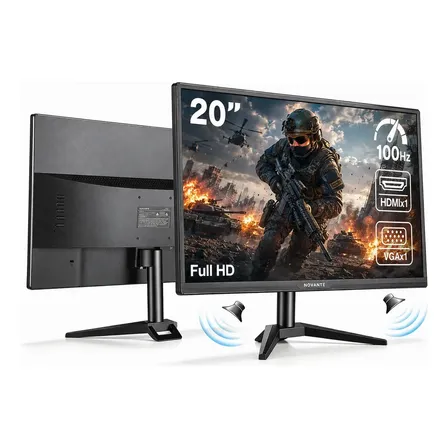 Monitor Gamer NOVANTES de 20" com 100Hz, 1ms e Alto-Falantes Integrados