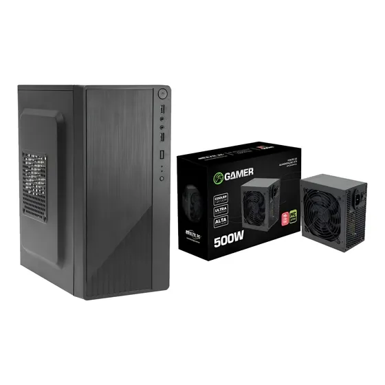 Gabinete Com Fonte 500w Gabinete N110 C/ Fonte Pfc Bpc/trs