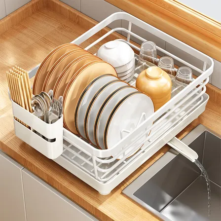 Secador Escurridor De Loza Platos Inoxidable Beige