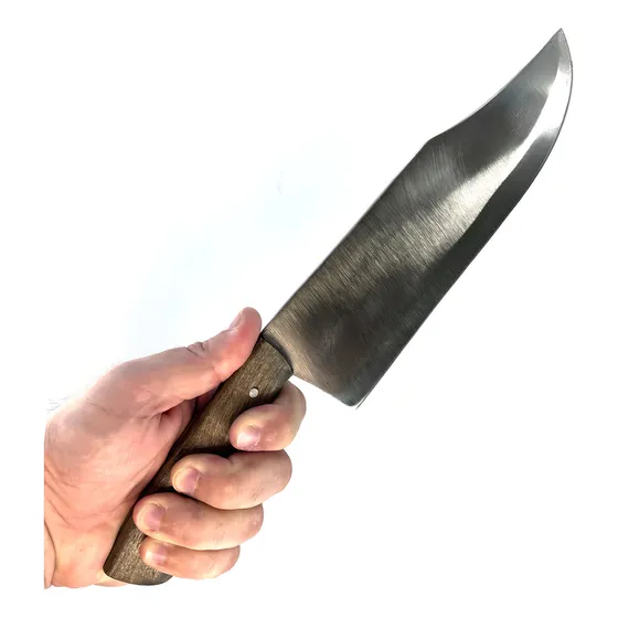 Cuchillo Parrillero Asado Carne Bowie Navaja Afilada Arado Artesanal Hoja Ancha + Vaina Cuero Protectora