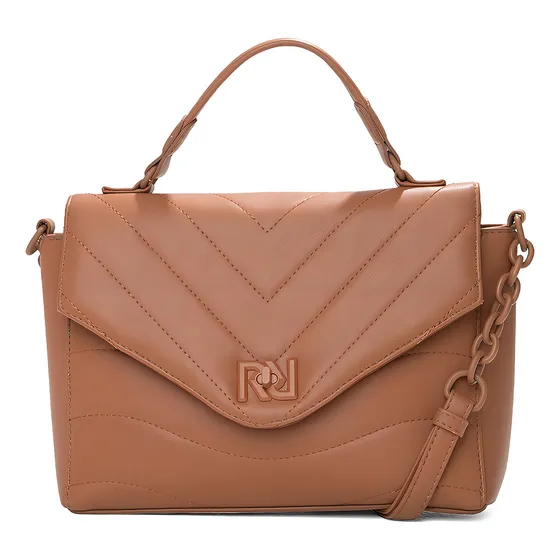 Bolsa Transversal Feminina Rafitthy 28.24199 Matelassê Cor Marrom