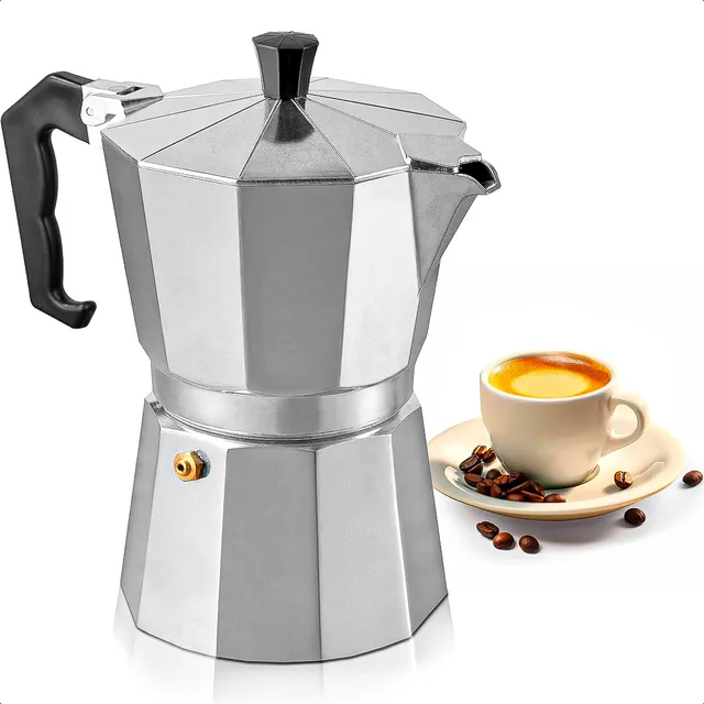 Cafetera Italiana Cafeteras Express 3 Tazas Color Plateado