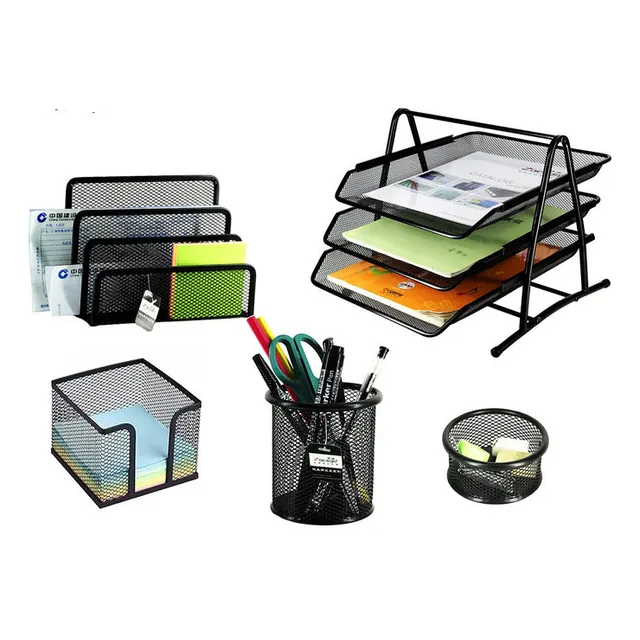 Set Escritorio 6 Articulos De Organización Porta Lapices