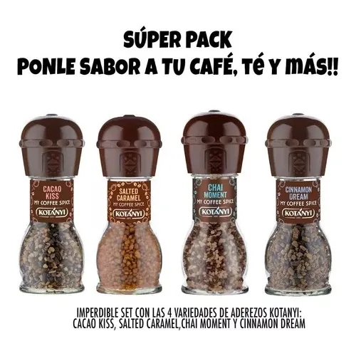  Pack X 4 Aderezos Saborizantes Kotanyi Para Café, Té Y Más