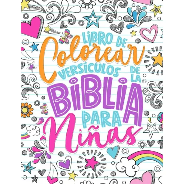 Libro De Colorear - Versículos De La Biblia Para Niñas (span