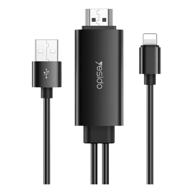 Cabo Adaptador Para Lightning P/ Hdmi 1,8m Vídeo Áudio Alta