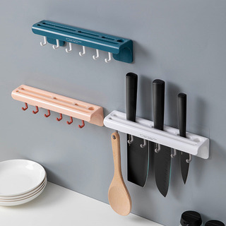 Soporte Para Cuchillos De Cocina Con Ganchos Extraíbles Soporte Para Cuchillos De Cocina Con Ganchos Extraíbles