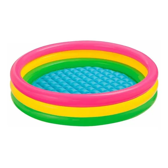 Pileta inflable redonda Intex Sunset Glow 57422 de 1.47m x 33cm 275L rosa, amarilla y verde