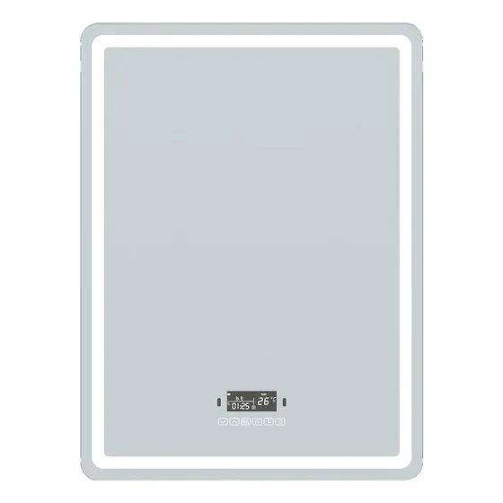 Espejo Rectangular Vertical Smart Plus Panel Tactil Gloa Marco Gris