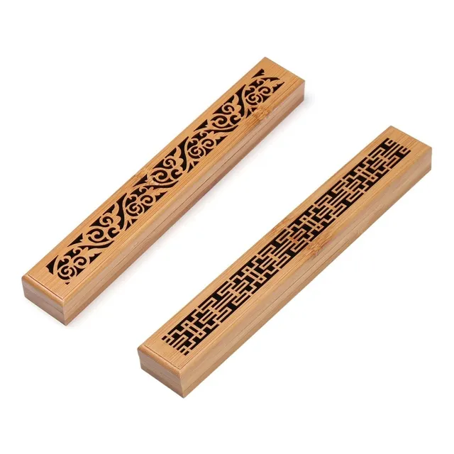 2 Soporte Incienso Retro Caja Incensario Bambu
