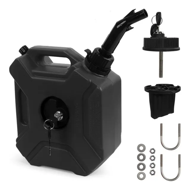 Bidón De Bencina Moto   Plástico Con Llave Y Fijación 5lt
