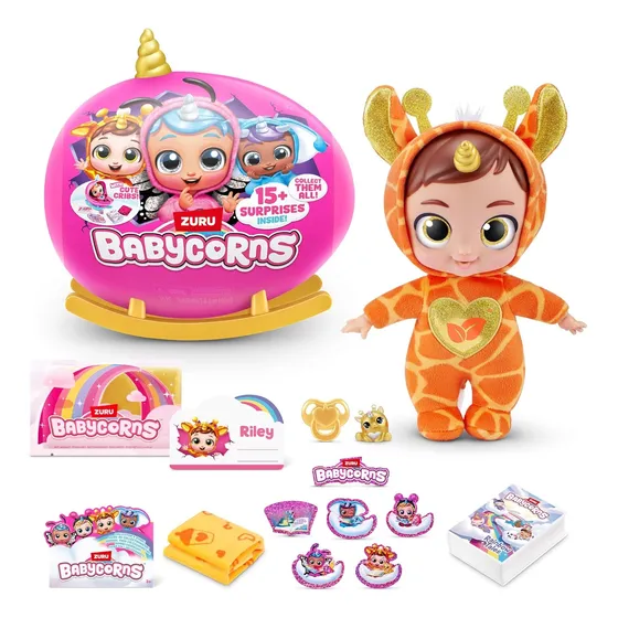 Muñeca Sorpresa Girafa Babycorns Series 1 Zuru, Unbo , Histo