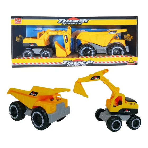 Camión Volteo De Plástico Carro Juguete Tractor Excavadora