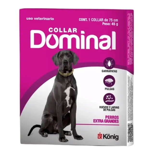 Collar Anti Pulga Y Garrapatas Dominal Extra Grande Y Snacks