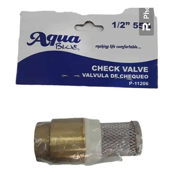 Valvula Check 1/2puLG. Bronce Selloplastico C/maraca Aqua   