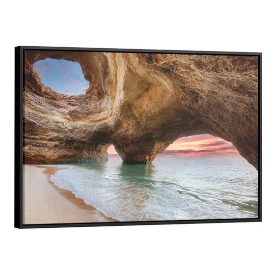 Quadro Praia Portugal Algar Benagil Em Tela Canvas 80x120