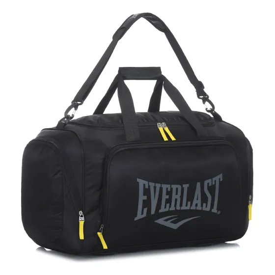 Bolso Deportivo Everlast Urbano De Viaje Gimnasio Grande Portabotines 16337 Color Negro