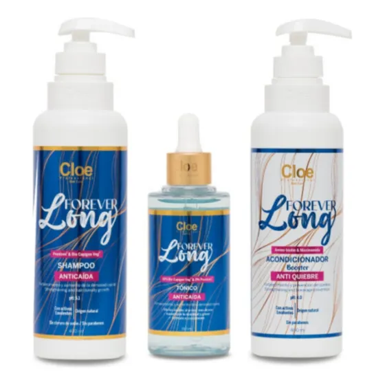 Set Shampoo + Aco + Tónico Anticaída Forever Long Cloe