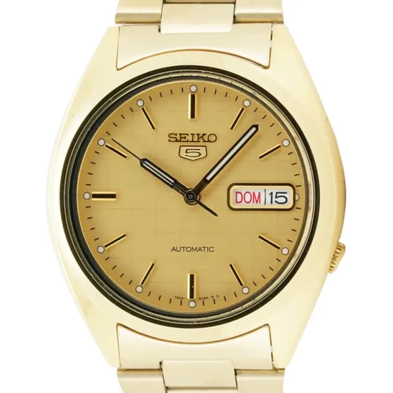 Reloj Seiko Automatico Unisex Esfera Champagne Snxl72