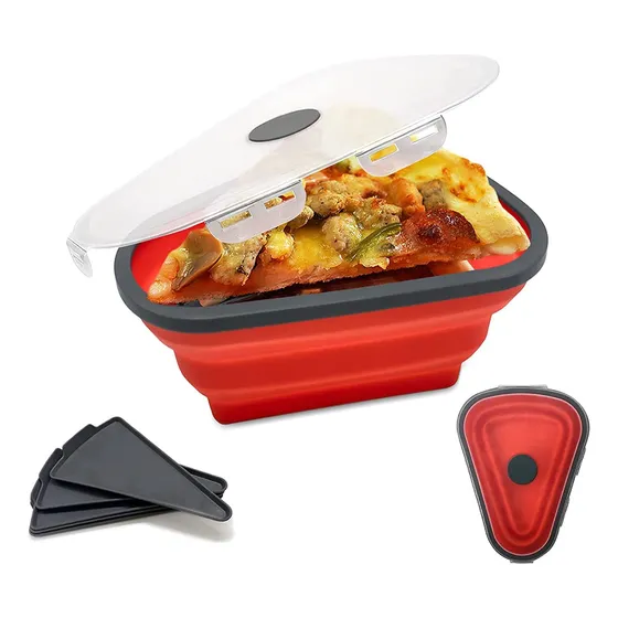 Contenedor Almacenamiento Pizza Reutilizable - Rebanada Para