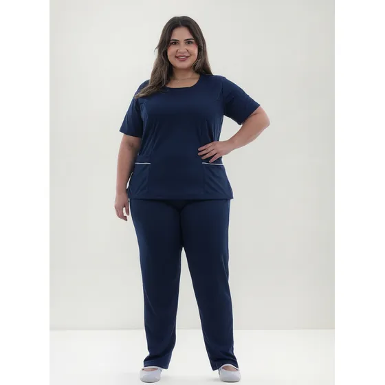 Uniforme Calça E Jaleco  Helanca Plus Size Confortável
