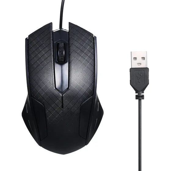 Usb Óptico De 3 Botões Com Fio E Cabo De 1,1 M Compatível Co