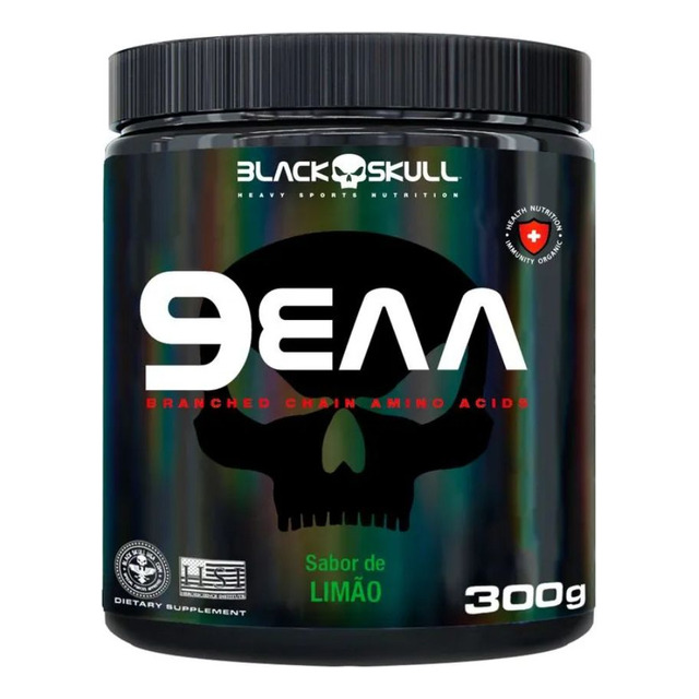 Eaa 9 Aminoácidos Essenciais 300g Black Skull Sabor Limão Eaa 9 Aminoácidos Essenciais 300g Black Skull Sabor Limão