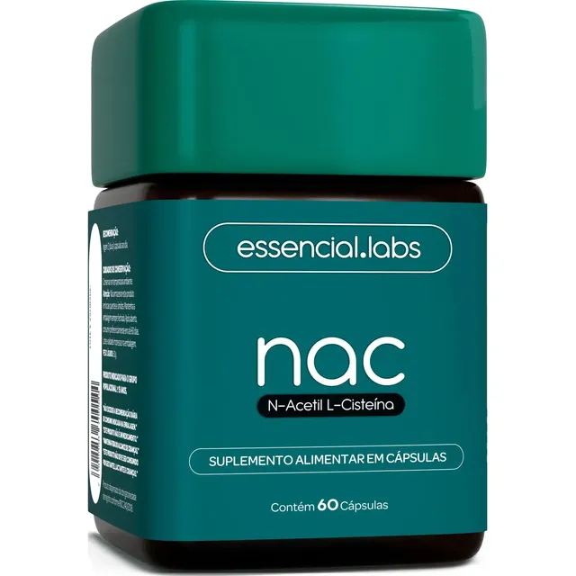 Menos de R$100,00 61 Nac 600mg - Fórmula Exclusiva Com Máxima Concentração E Pureza - N-acetil L-cisteína - 60 Cápsulas Sem Sabor
