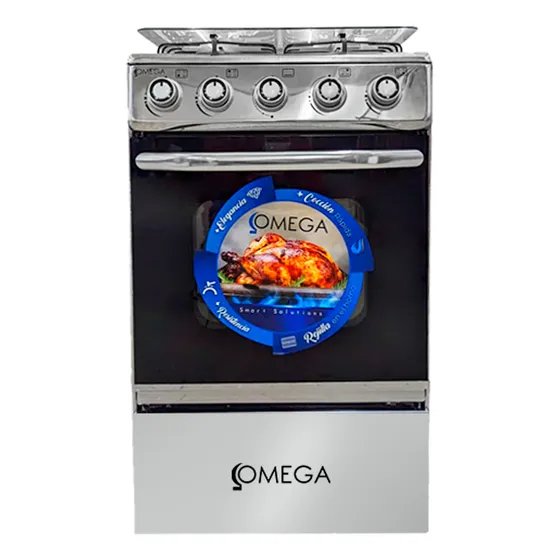 Cocina A Gas 4 Hornillas Tapa De Vidrio Omega Electronics