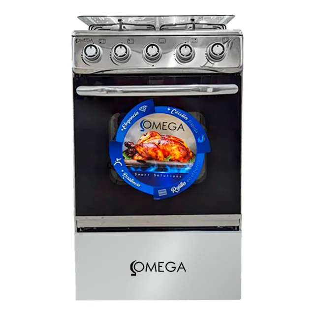 Cocina A Gas 4 Hornillas Tapa De Vidrio Omega Electronics