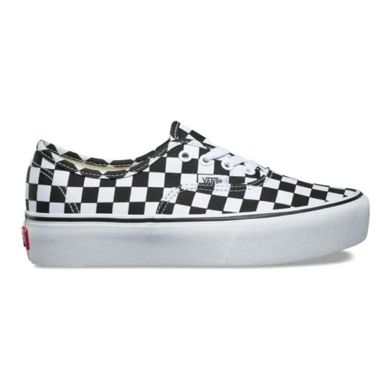 Zapatillas Vans Mod Authentic Plataforma Negra Blanco Cuadro
