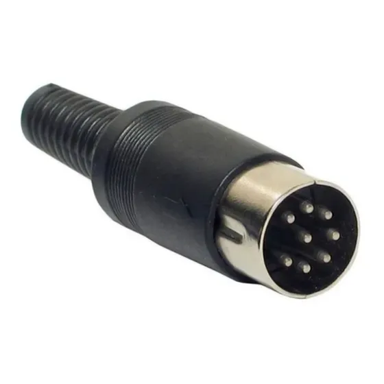 Conector 8 Pinos Padrão Din Macho Lado Cabo Alta Qualidade