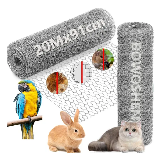 Malla De Alambre Hexagonal Galvanizado 20 M De Antioxidante